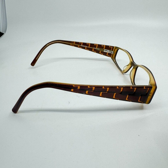 Bulova Eyeglasses Frame Brown Rectangle Trapani Orange Full Rim 52-15-140 H10174 main image 6